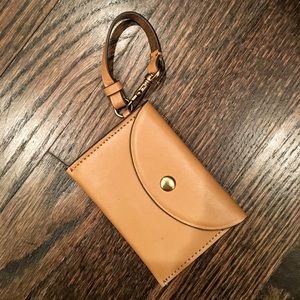 J.Crew Italian Leather Tan Card Holder
